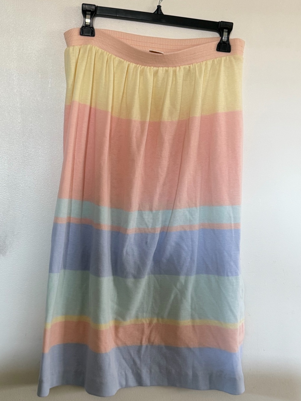 Jantzen Pastel Strip Skirt - Yellow, Peach, Light Blue